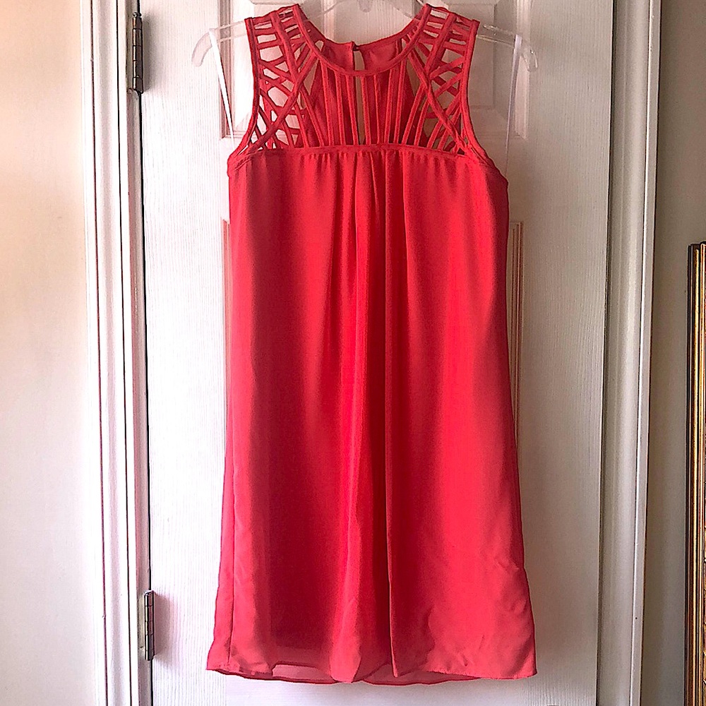 A. Byer Hot Pink Mini Sheath Dress Size Small